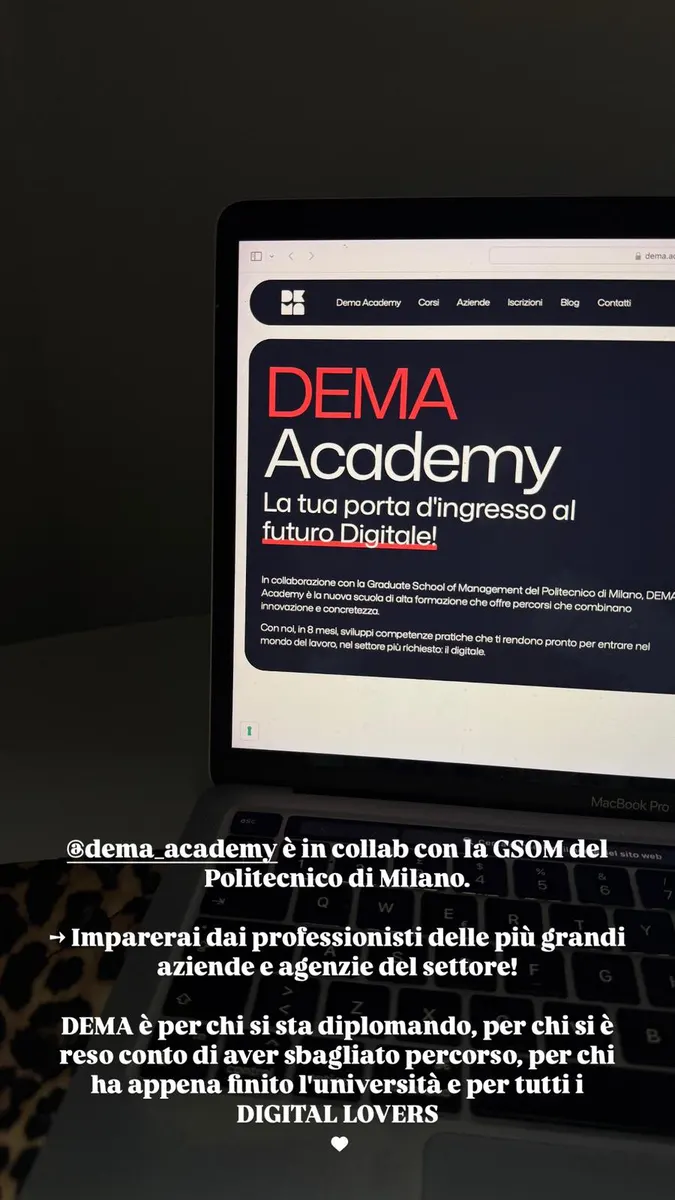 DEMA Academy: Il lancio dell'academy con gli ambassador IULM, contenuto 2