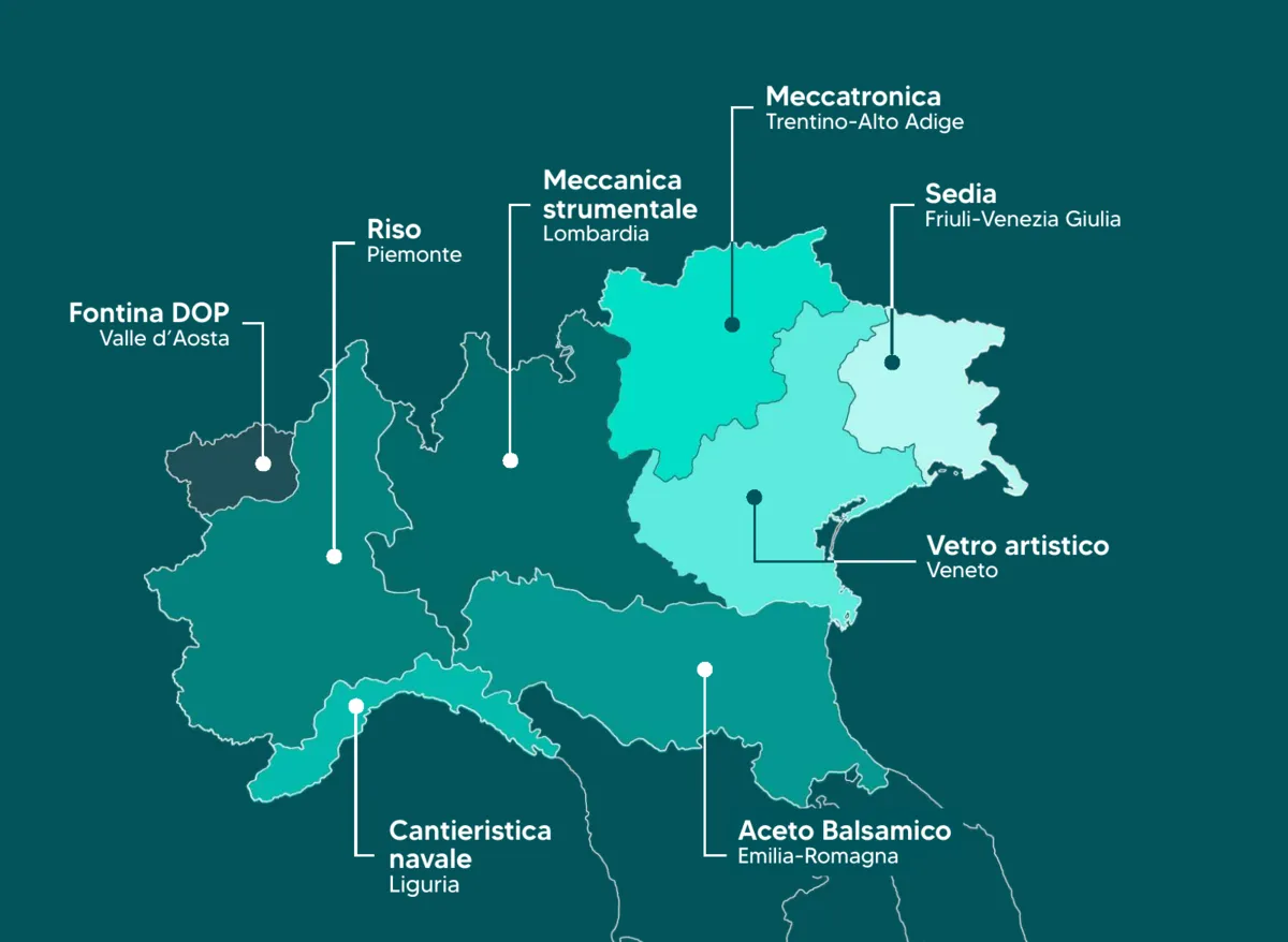 Ministero degli Affari Esteri e della Cooperazione Internazionale: Le filiere italiane dell'export, regione per regione, contenuto 1